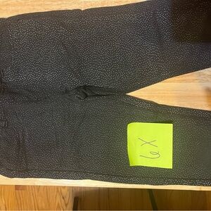 Black with Silver Sparkling Dot Pants